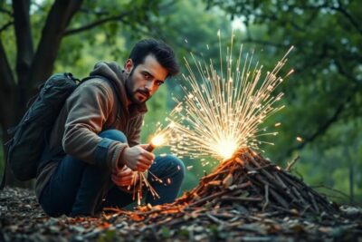 como hacer fuego con ferrocerio aunque haga viento tiendas supervivencia apocalipsis equipamiento